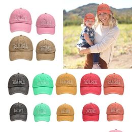 Party Hats Mama Baseball Hat For Parent-Child Sun Visor Letters Printing Washed Caps Boy Girls L2 Drop Delivery Home Garden Festive S Dhewc