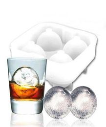 High quality Ice Balls Maker Utensils Gadgets Mould 4 Cell Whiskey Cocktail Premium Round Spheres Bar Kitchen Party Tools Tray Cube1851464