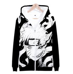 Anime 3D Print Zip Up Women/Men Hoodies Sweatshirts Japanese Streetwear Hip Hop Hooded Zipper Jacket Cosplay Costume5870763