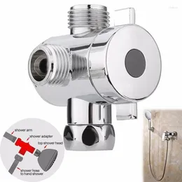 Kitchen Faucets G1/2 T-Adapter Diverter Valve 3 Ways Water Separator Shower Head Top Spray Tee Connector Faucet Switcher For Bathroom