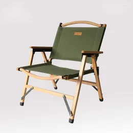 Camp Furniture Solid Wood Chair Outdoor Folding Beach Portable Fishing Stool Camping