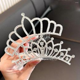 Hair Clips Pros Korean Style Hairpin Birthday Gifts Children Princess Tiaras Crystal Crowns Rhinestone Girls Comb