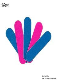 500 pcslot Mini Nail Files Blue And Pink Sandpaper Wood Nail Art Tools Emery Board5588446