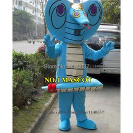 mascot Blue snake Mascot Custom Cartoon Character Carnival Mascotte Costume Fancy Dress FREE SHIP WYT91342 Mascot Costumes