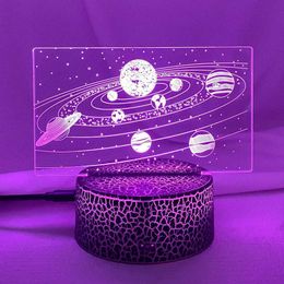 Lamps Shades Acrylic Led Night Light Milky Way Galaxy for Kids Child Bedroom Decorative Nightlight Touch Sensor Color Changing Desk 3d Lamps Y240520LI3J