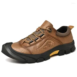 Casual Shoes Men's Cowhide Outdoor Hiking Climbing Professional Mountaineering Sports Wear Boots