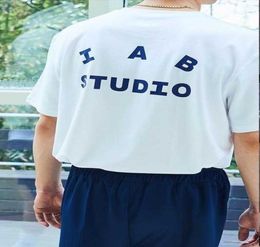 Men039s TShirts IAB studio xiaozhongchao brand letter printing Korean high street loose and versatile men039s couple round 2580942