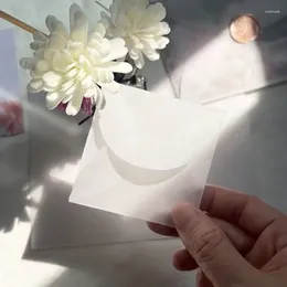 Gift Wrap Shape Small Item Petal Envelope 40pcs Acid Decorative Mini Paper Stamp Bag Packaging Translucent Sulfuric