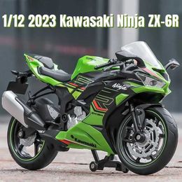 Diecast Model Cars 1 12 Kawasaki Ninja ZX-6R Motorcycle Toy 1 12 RMZ City Diecast Model Super Sport Miniature Collection Gift For Boy Children Kid Y2405205XNQ