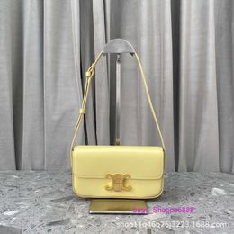 Shops Are Bursting with High-quality Bags 2024 Classic Spring/summer Popular Candy Colour Cowhide Triumphal Arch Style One Shoulder Underarm Cudgel Bag OVOM