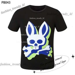 Designer Fashion Physcho Bunny Shirt Psyco Bunny Bad Bunny Bunny Pyscho Bunny Physco Bunny Shirt Summer Mens T Shirt Rabbit Print Short Sleeve Tee Cotton T-shirt 336