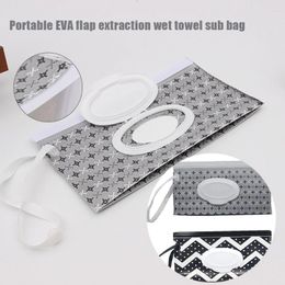 Storage Bags Baby Wet Wipes Dispenser Bag Travel Portable Refillable Tissue Container With Clamshell Women Face Cleansing Box