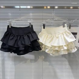 Skirts PREPOMP 2024 Summer Arrival Multi Layer Ruffles High Waist Pleated Short Mini Skirt Women GP945