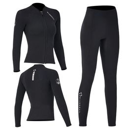 DIVE SAIL 2mm Neoprene Diving Suit for Women Wetsuit Split Body Jacket Pants Long Sleeve Swimsuit Water Sports Diving Clothing 240508
