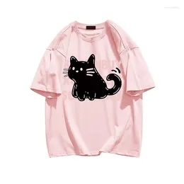 Women's T Shirts Summer Cotton Funny Cartoon Printing TShirt Hip Hop Shirt Fashion Casual Short Sleeve Oversized T-Shirts Women Streetwear