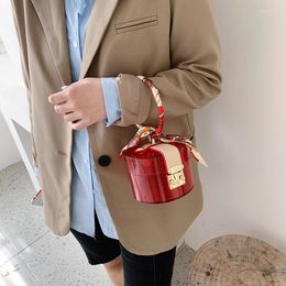 Shoulder Bags Transparent MINI Tote For Women 2024 Summer Fashion Acrylic Handbags Scarves Design Hand Bag Lady Cute Handbag