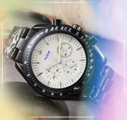 Popular mens Quartz Watches day date time six stiches stainless steel japan quartz movement Clock hour calendar full functional cool wristwatch montre de luxe Gifts