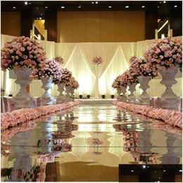 Party Decoration New 10M Per Lot 1M Wide Shine Sier Mirror Carpet Aisle Runner For Romantic Wedding Favours Arriva Drop Delivery Home G Dhoig
