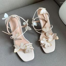 Sandals 2024 Women's Summer Style Fashion Bow Designer Stiletto Heels Luxurious Metal Buckle Dress Wedding Ladies Zapatos