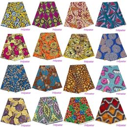 6 Yards/lot African Batik Fabric Polyester Material Women Sewing Fabrics FP6554 240511