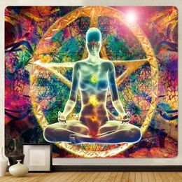 Tapestries Mandala Seven Chakra Scene Home Decor Art Tapestry Hippie Wall Hanging Boho Yoga Mat Room Sheets