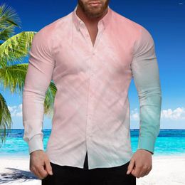 Men's Casual Shirts Summer Beach And Hip Hop Digital Printed Shirt Retro Men 50s Western