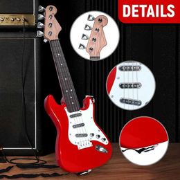 Guitar 17 inch childrens guitar toy 4-string electric guitar music instrument portable electronic instrument toy WX965485