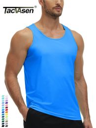 TACVASEN UPF50 Tank Top Quick Dry Sleeveless T-shirts Mens Summer Gym Fitness Running Tee Sports Vest Swim Trainning tshirts 240520