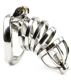 Stainless Steel Stealth Lock Male Device with Urethral Catheter Cock Cage virginity Belt Penis Ring3039942