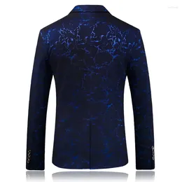 Men's Suits 2024 Men Spring High Quality Leisure Printing Business Suit/Male Slim Fit Fashion Tuxedo Casual Blazers Jacket Size S-3XL