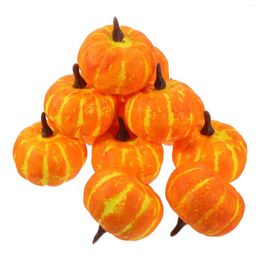 Decorative Flowers 12 Pcs Pumpkin Model Thanksgiving Party Decorations Ornament Pumpkins Foam Fall Artificial Adorn