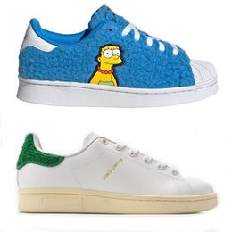 2024 Superstar Stan Smith The Simpsons Marge Cloud White Core Black Homer Simpson Skates Casual Shoes for Men Skate Shoe Women Sneaker 36-45