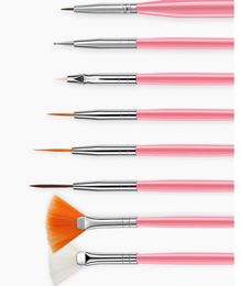 Nail Brush 15 Pcs Nail Art Acrylic UV Gel Design Brush Set Painting Pen Tips Tools kit1041294