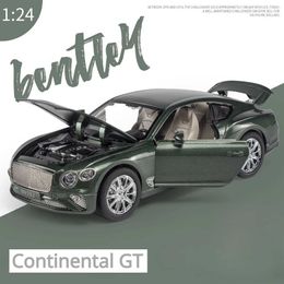 Diecast Model Cars 1 24 Bentley Continental GT Alloy Luxy Car Model Diecasts Simulation Metal Car Model Sound Light Collection Childrens Toys Gift Y240520WZ93