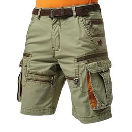 Men's Shorts Mens cargo shorts elastic washed vintage waistband and pockets Q240520