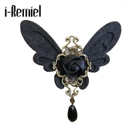 Brooches I-Remiel Ladies Butterfly Antique Fabric Brooch Buckle Handmade Vintage Corsage Pins & Suits Clothing Women Accessories