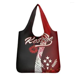 Shopping Bags Cumagical Trend Women Polynesian Kosrae Tribal Pattern Design Bag Reusable Shopper Totes Sac