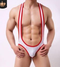 Gay Sexy Underwear Mens Bodysuit Jockstrap Bodywear Wrestling Singlet Leotard Jumpsuits Suspender Teddies Underpants9332738