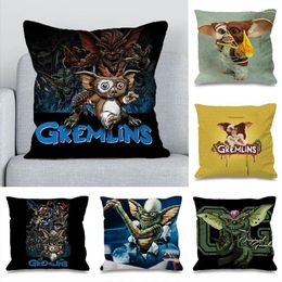 Pillow Gremlins S Home Decor Double-sided Printed Pillowcases For Pillows 45x45 Cover 40x40cm Pilow Cases Sofa