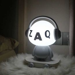 Lamps Shades Night Light Led Switch Plug Skateboard Headphones Duck Table Lamp Kids Bedroom Bedside Lamps for Childrens Room Decoration Boy Y240520F3XB