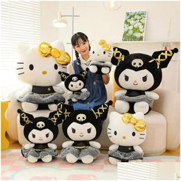 Stuffed Plush Animals Wholesale New Products Cute Black Skirt Kuromi P Toys Childrens Games Playmates Holiday Gifts Room Ornaments Dro Otitw