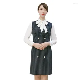 Work Dresses Ladies's Business Suits Receptionist Dress Spring Stylish Office Uniforms For Formal Occasion