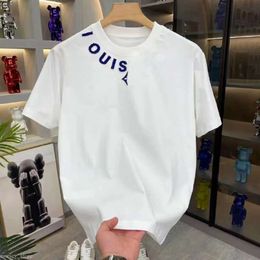 Louiseviution T Shirt 24Ss Designer Men's T-Shirt Unisex Women's Fashion Loose Cotton Short Sleeve Letter Print T-Shirt Hip Hop Street Wear T-Shirt Size M-3Xl 936