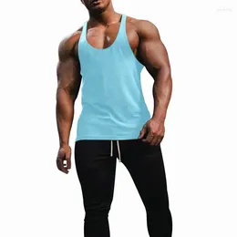 Men's Tank Tops Leisure Solid Colour Top Sleeveless Sports Training Fitness Summer Casual Minimalist