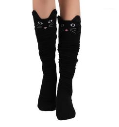 Socks Hosiery Women Cute Animal Print Over Knee High Sock Solid Colour Keep Warm In Winter Long Elastic Nursing Female1687358