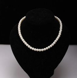 1 Strand Women Fashion Jewellery Pearl Necklace 42cm 8mm Statement Imitate Beads For Wedding Party Decoration 240515