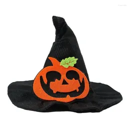 Dog Apparel Pet Witch Hat Cat Halloween Costume With Bat Design Spooky Pumpkin Not Shed Hair For Party Christmas