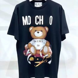 Designer Summer Mens and Womens T-shirts Celebrity Same Moss Bear Series Letter Printed Round Neck Loose Casual Girl Friend Pure Cotton Couple T-shirts s-5xl
