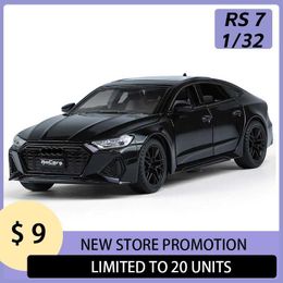 Diecast Model Cars 1 32 RS7 Sportback Alloy Car Model Diecast Metal Sound Light Simulation Vehicle Collection Toy Gift for Kid Pull Back One Piece Y2405209TSM