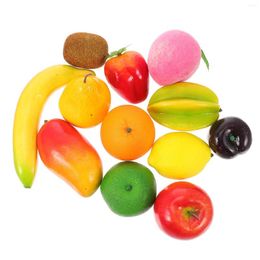 Party Decoration 12 Pcs Vegetable And Fruit Model Lifelike Decorations Fake Models Decorate Foam Decorative Fruits Scene Layout Props Child